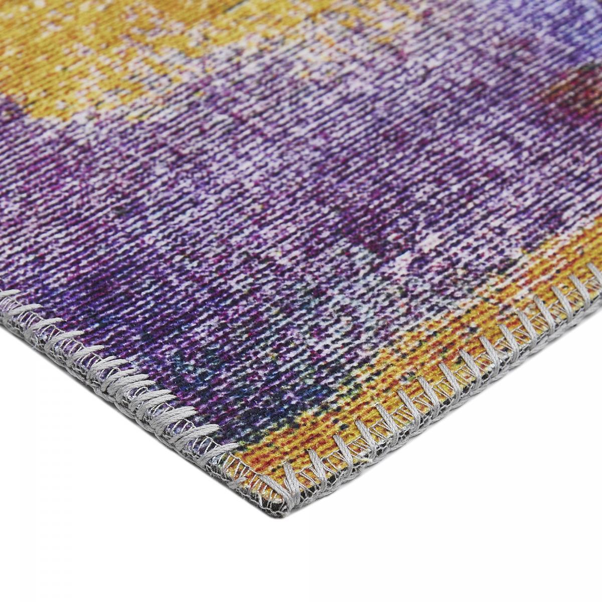 Tapis salon et chambre tissé motif faux uni KESU