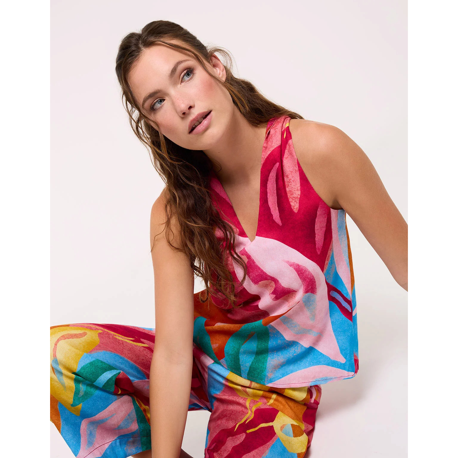 Blusa Sin Mangas Multicolor - Natur