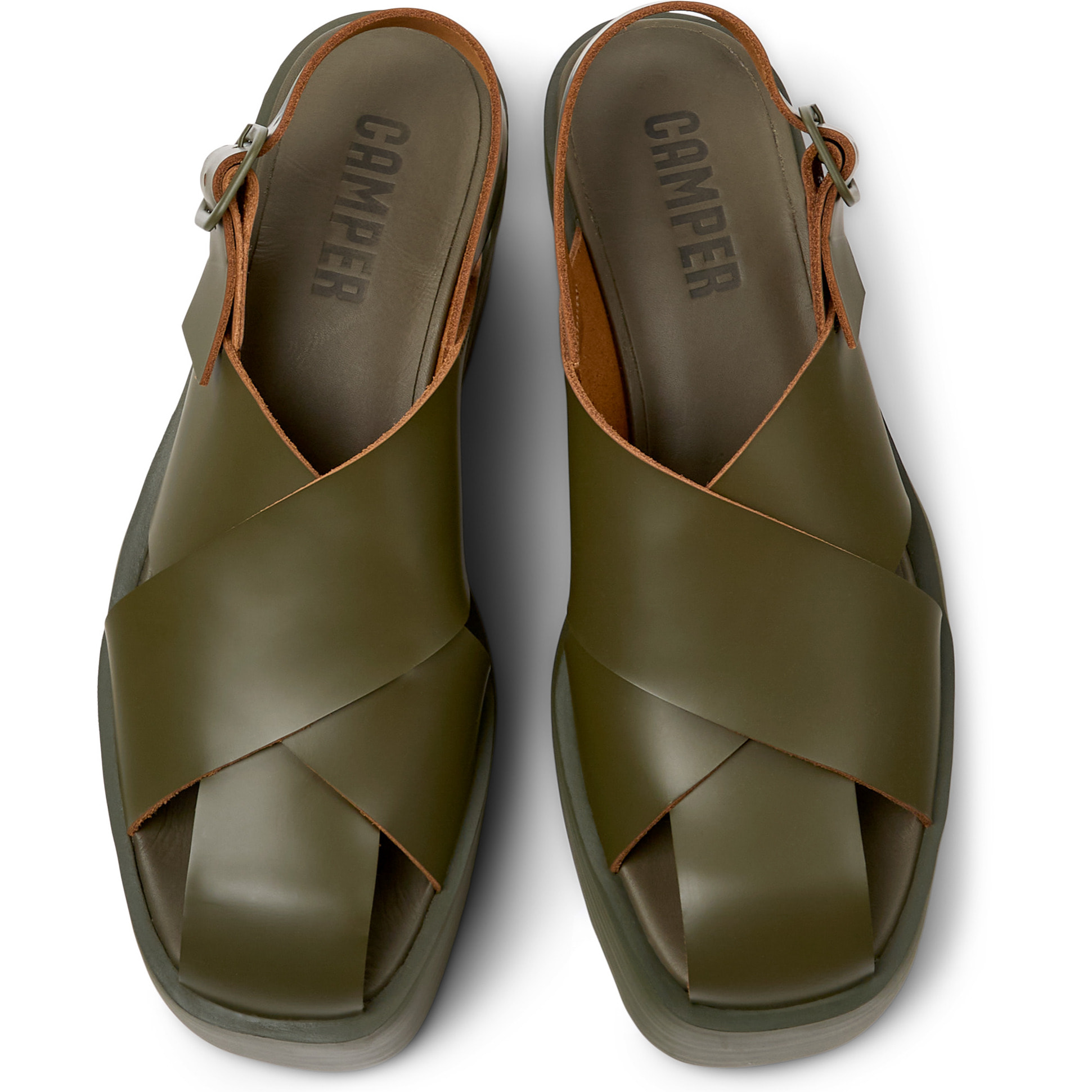 Sandalias - CAMPER Billie - Verde - Cuero liso