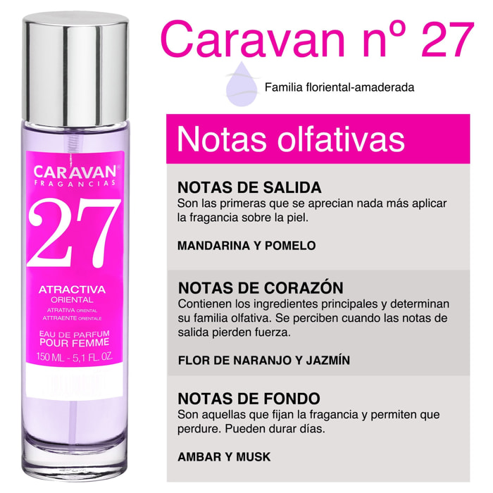 Caravan fragancias set de 3 frascos perfume de mujer nº27, de 150 ml