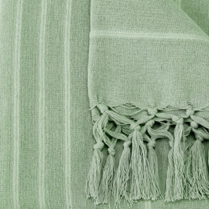 Jeté de lit Anjali 230x250 vert céladon en coton