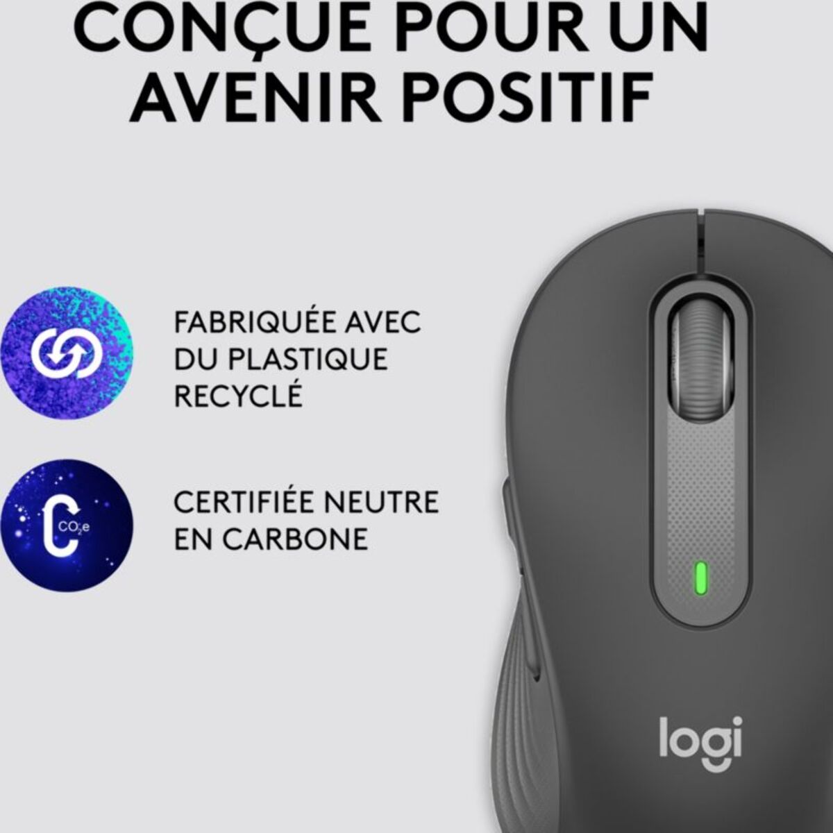 Souris sans fil LOGITECH Signature M650 L Graphite - grde taille