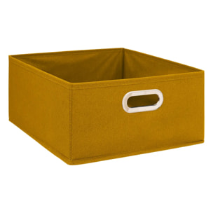 Panier velours 31x15cm "Mix N' Modul" jaune moutarde