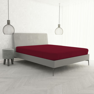 LENZUOLO SOTTO CON ANGOLI MAX COLOR, 100% COTONE MADE IN ITALY - MATRIMONIALE