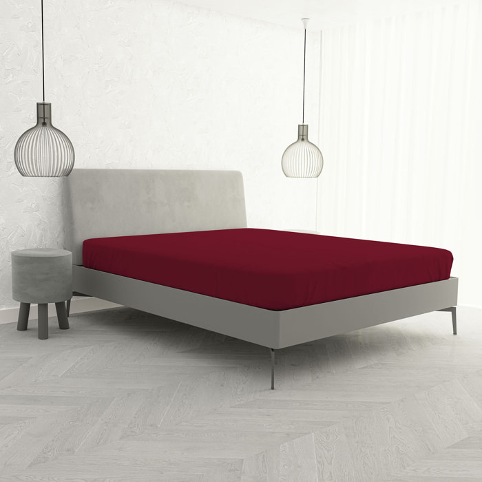 LENZUOLO SOTTO CON ANGOLI MAX COLOR, 100% COTONE MADE IN ITALY - MATRIMONIALE