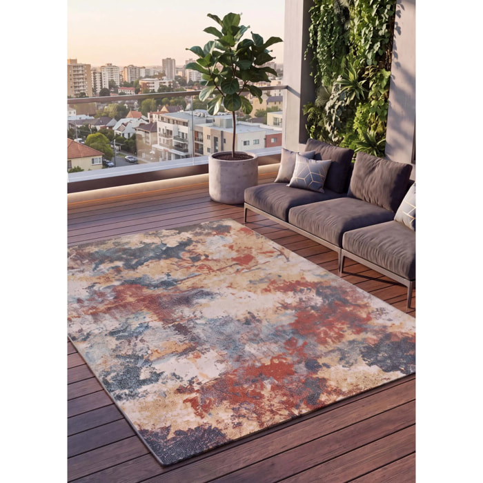 LUNA Alfombra de exterior/interior estilo vintage multicolor, varias medidas disponibles