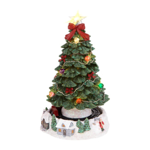 Albero artificiale con treno H.30 cm con Luci+Mov+Mus - Pezzi 1 - Colore Verde - 17x30Hx17cm - Bianchi Dino