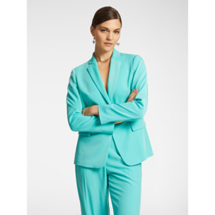 Elena Mirò - Blazer de cady elástico - Green Water