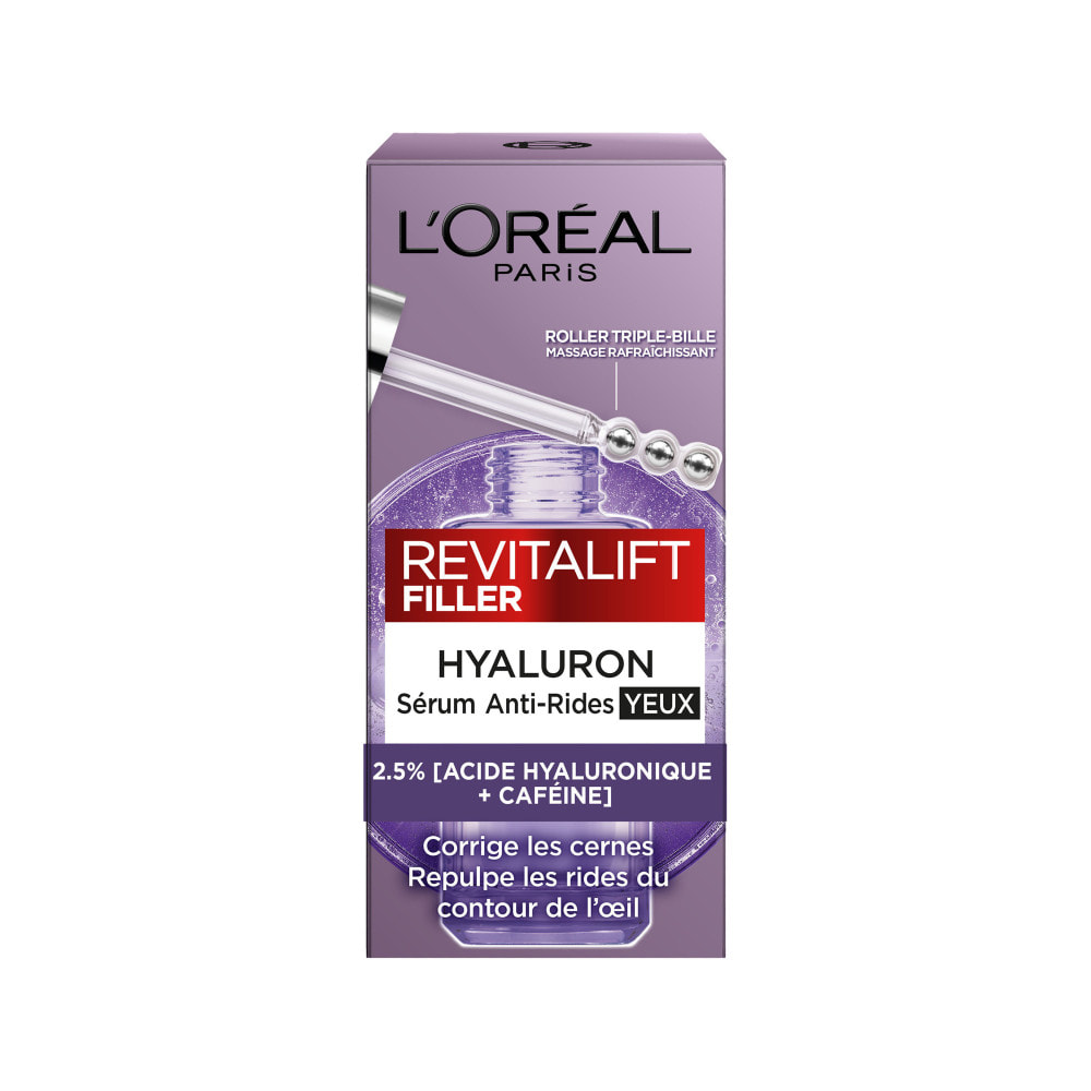 L'Oréal Paris Revitalift Filler Sérum Yeux à l'Acide Hyaluronique et à la Caféine 20ml