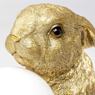Lampe lapin assis doré Kare Design