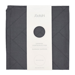 Set de 4 serviettes en tissu Tiles Damas