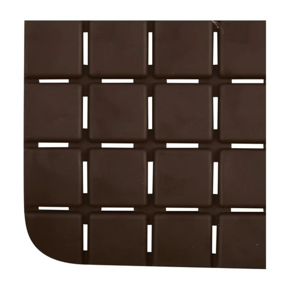 Tapis Fond de douche antidérapant Caoutchouc QUADRO 54x54cm Chocolat MSV