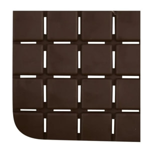 Tapis Fond de douche antidérapant Caoutchouc QUADRO 54x54cm Chocolat MSV