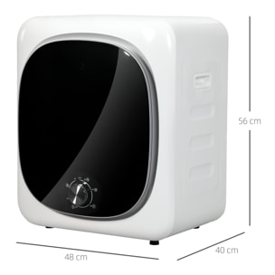 Secadora de Evacuación 4 KG, Secadora de Ropa 800W, Función Antiarrugas, Función Esterilizar, 5 Programas, Carga Frontal, Fácil de Planchar, Tambor Inox, Blanco