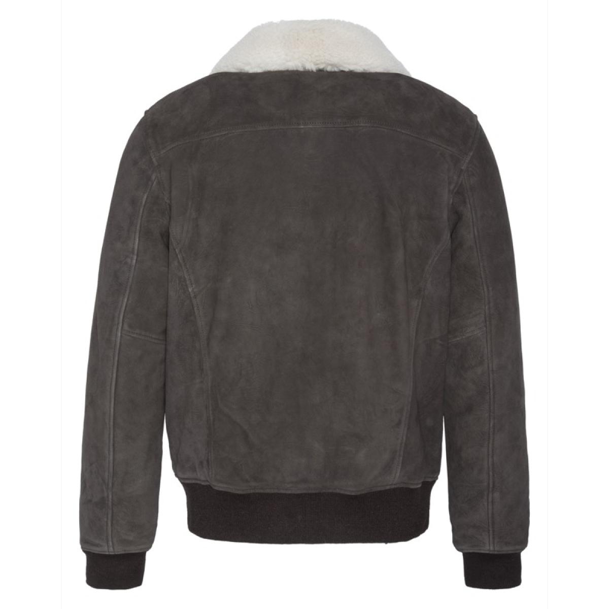 LC2410S SUEDE PILOT JACKET GOATSKIN SUEDE Grigio