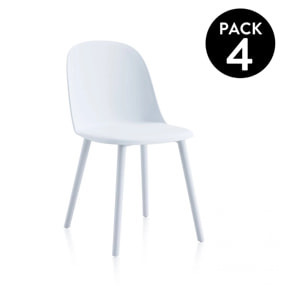 Pack 4 sillas de comedor Sabra Blanco