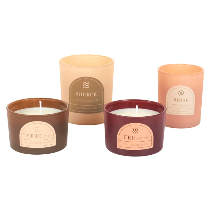 Bougie Parfumee X4 Coffret 4 Elements