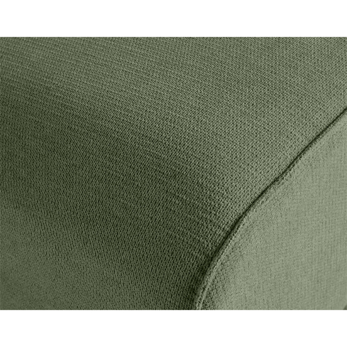 Suaro - Canapé modulable panoramique d'angle droit 7 places en tissu texturé - Vert