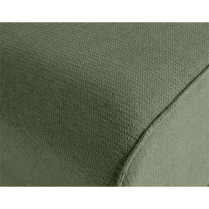 Suaro - Canapé modulable panoramique d'angle droit 7 places en tissu texturé - Vert