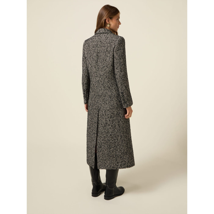 Oltre - Cappotto lungo spigato - Grigio