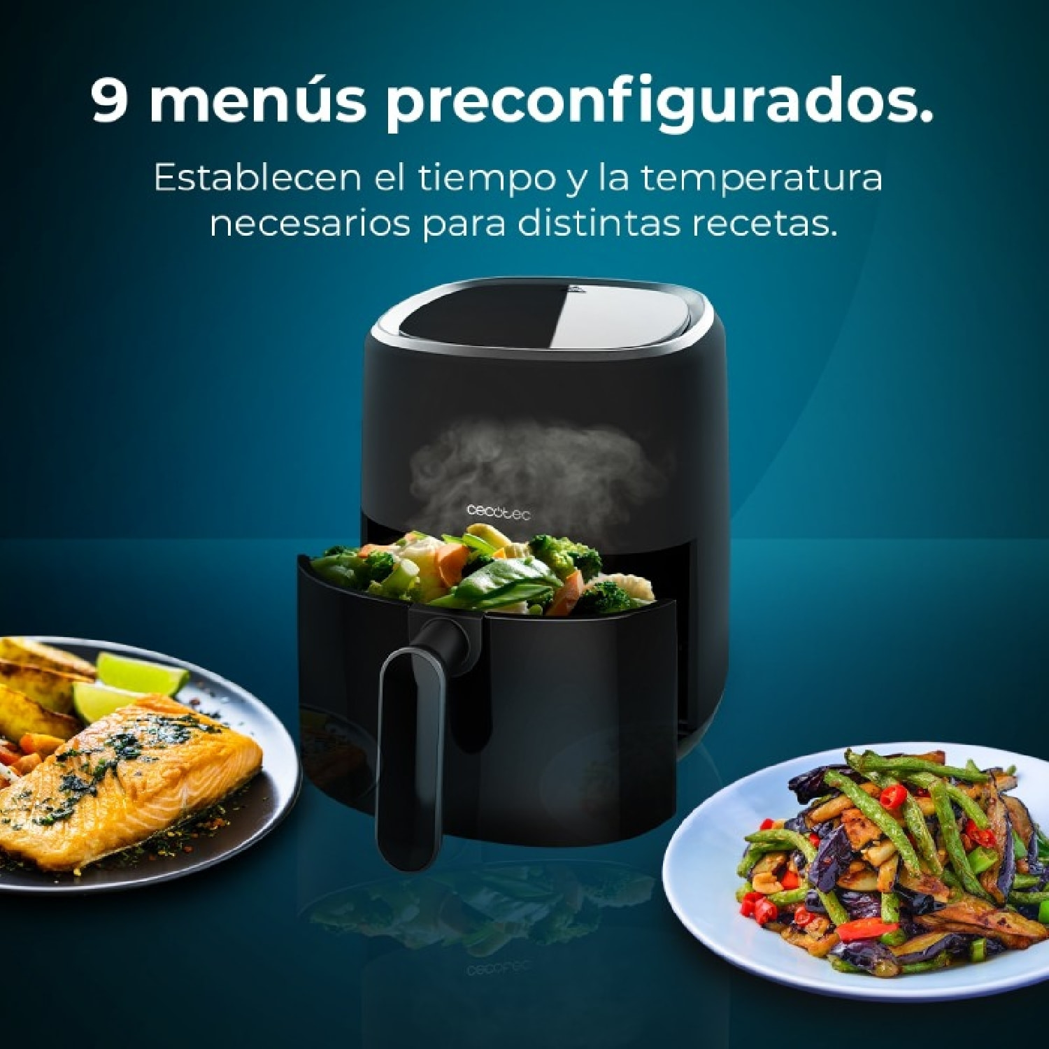 Freidora de Aire sin Aceite de 3,5 L Cecofry Fantastik 3500, Air Fryer 1200 W, D