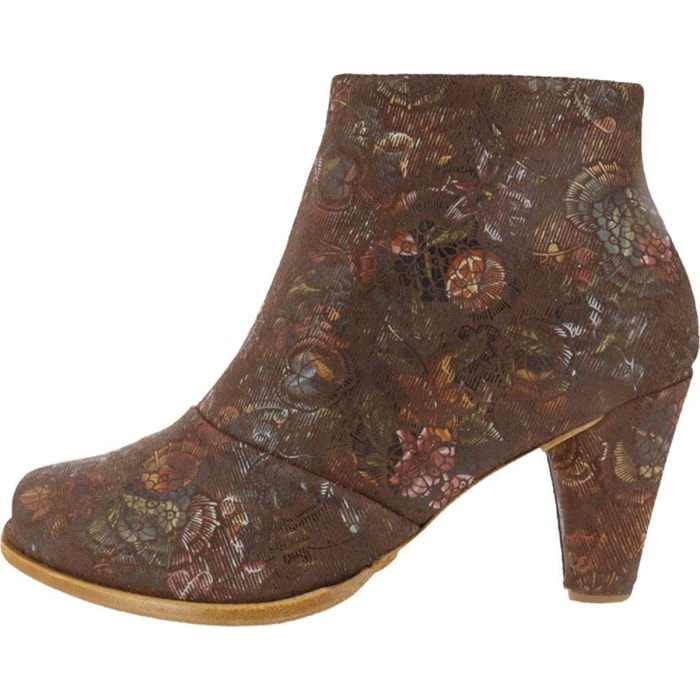 Botines con tacón S932 FANTASY FLORAL BROWN/ BEBA color Floral brown