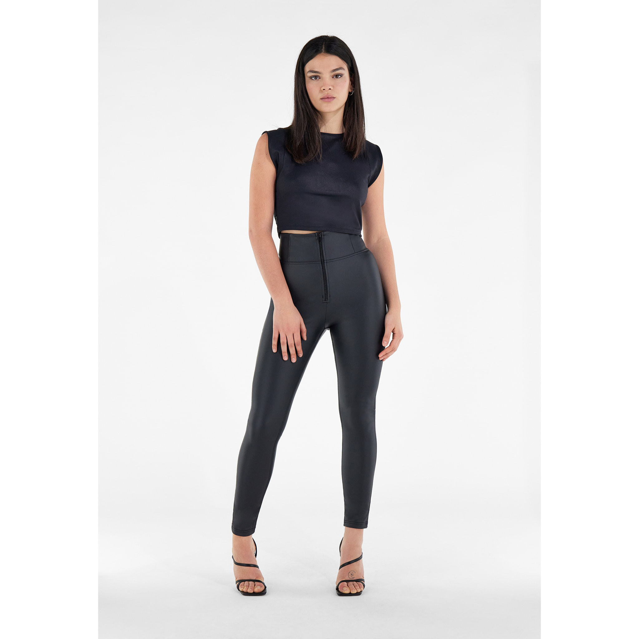 Push up WR.UP® curvy gamba skinny vita alta similpelle