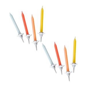 Lot de 2 Bougies avec 24 bobèches Fackelmann Rio party