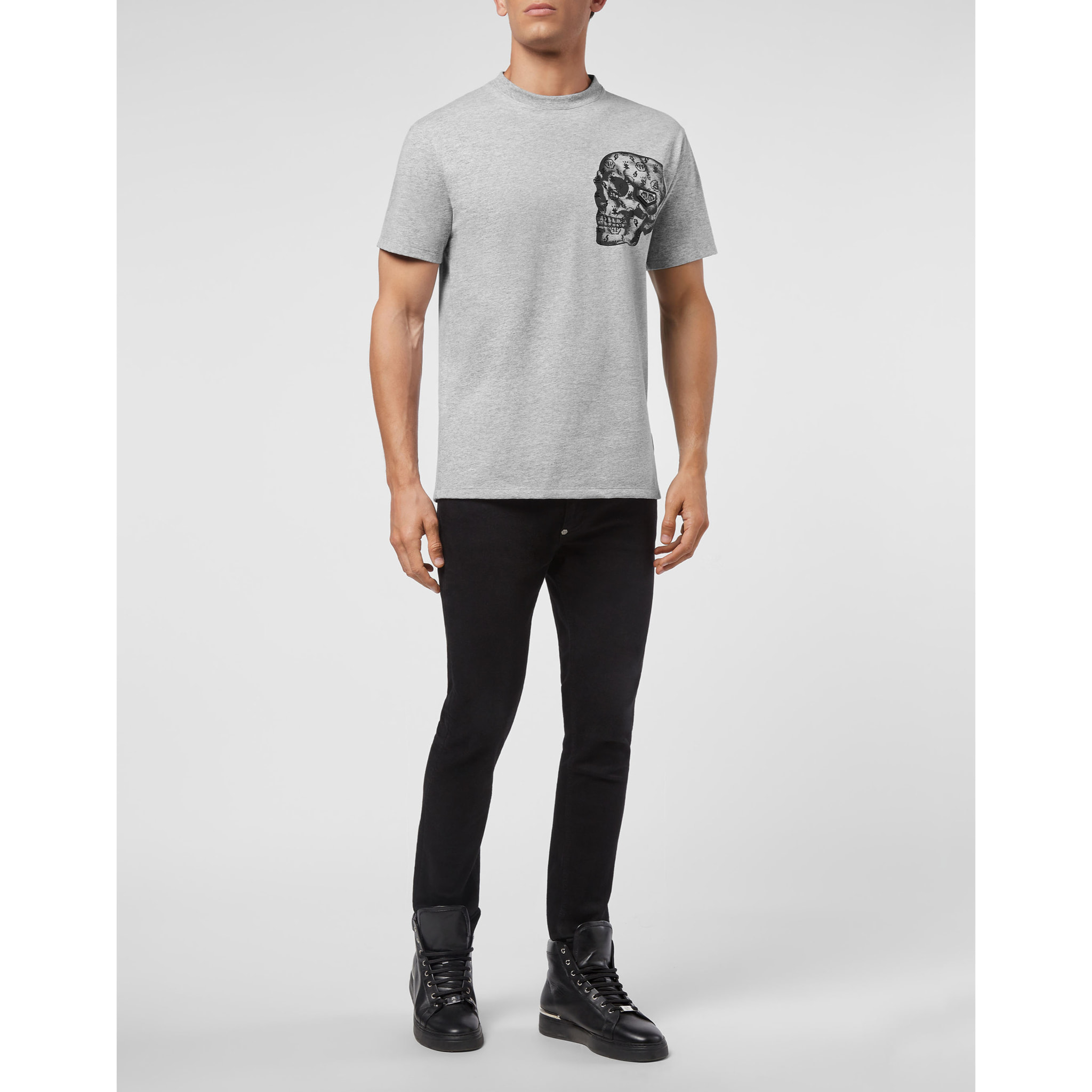 PHILIPP PLEIN T-shirt Round Neck SS print Skull