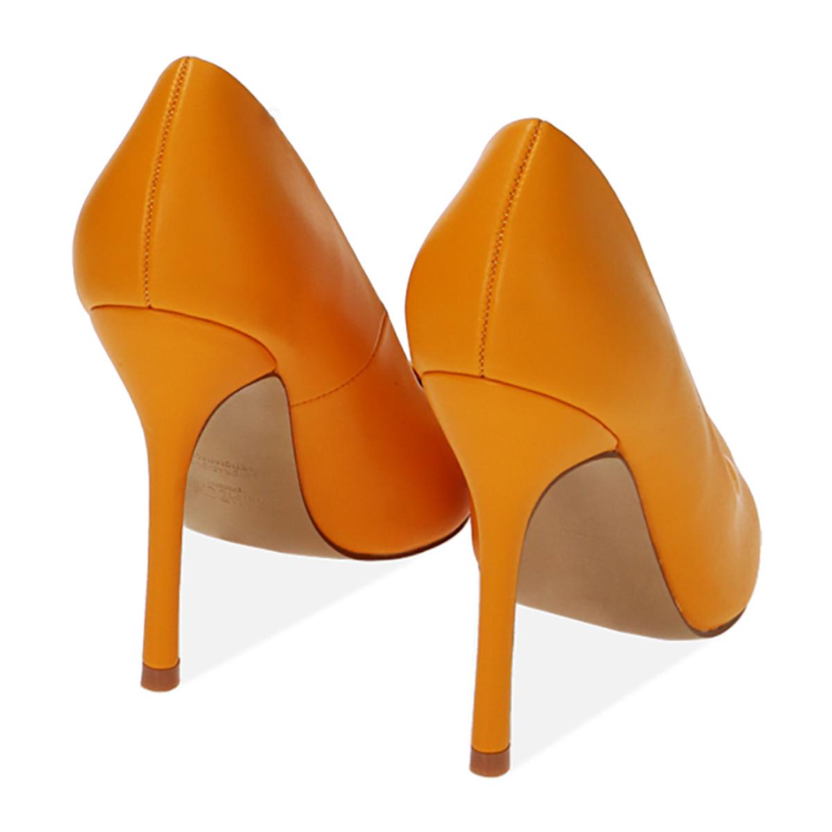 Décolleté arancio, tacco 10,5 cm