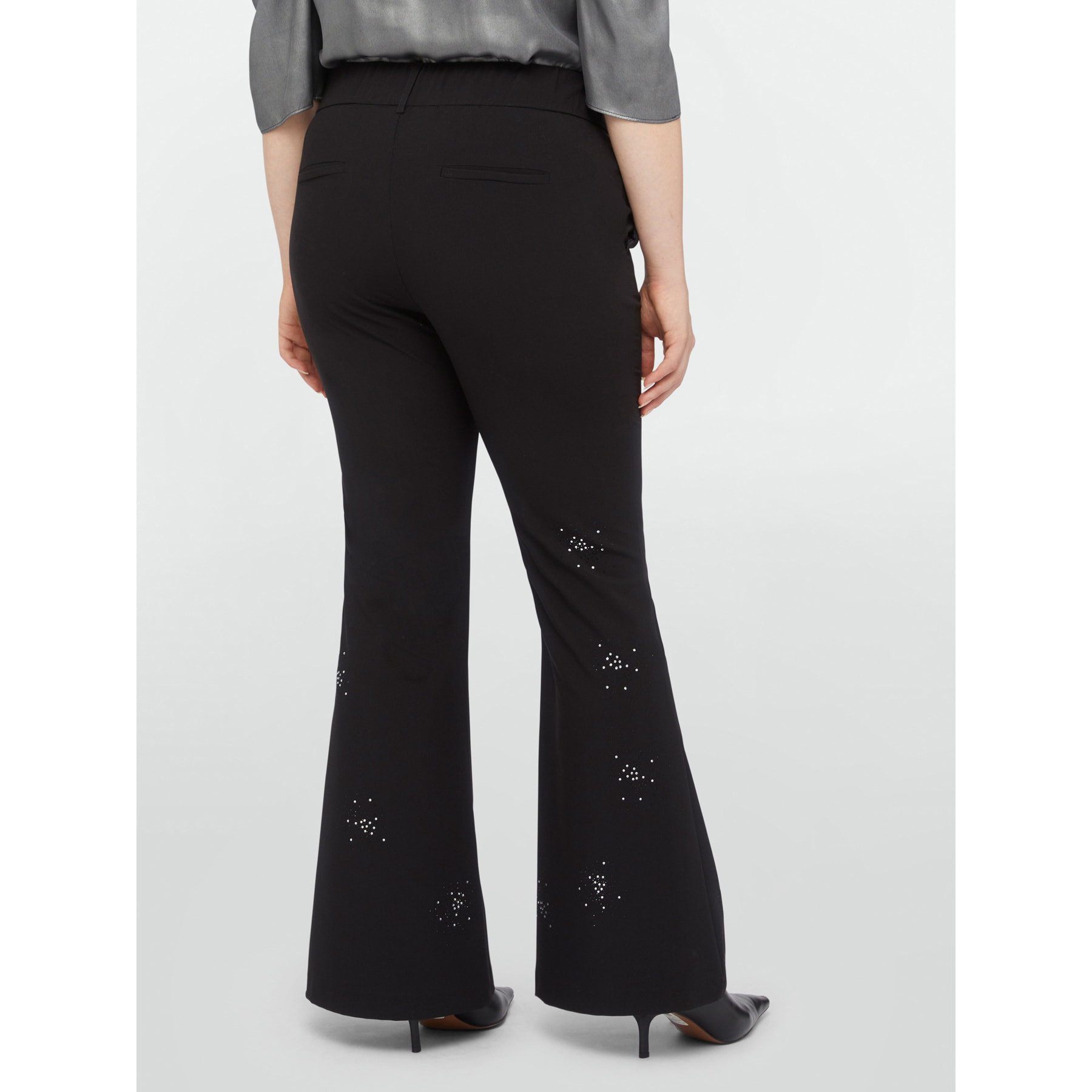 Fiorella Rubino - Pantaloni flare con punti luce - Nero