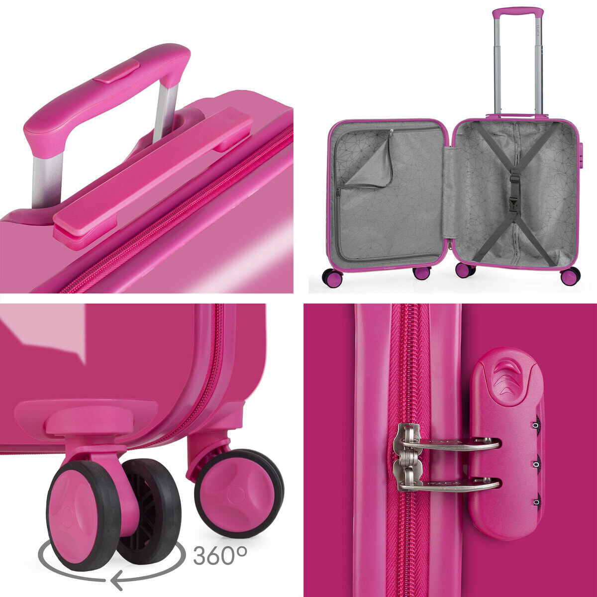 Maleta Pc Pequeña Itaca Stickers Fucsia