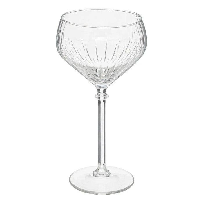 4 Verres à champagne striés 32CL