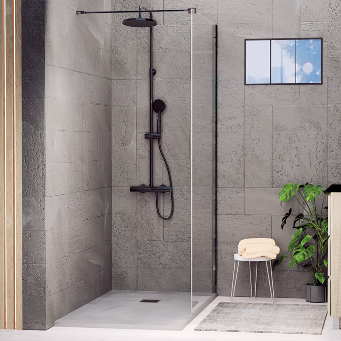 Paroi de douche Royal Noir 90cm