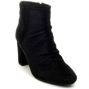 Botín De Tacón - Negro - Altura: 8 Cm