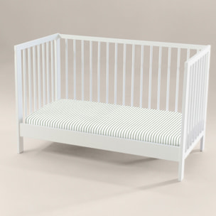 Cool Kids - Sábana bajera Estampada - Ajustable - 100% Algodón - Cuna/Maxicuna - Green Stripes