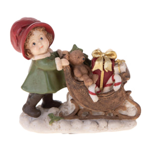 Bimba con slitta pacchi dono - Pezzi 3 - ROSSO - Bianchi Dino SpA