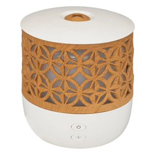 Diffuseur d'huiles essentielles blanc et bois 100ml