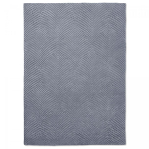 Tapis salon et chambre fait à la main en laine motif faux uni QUITA