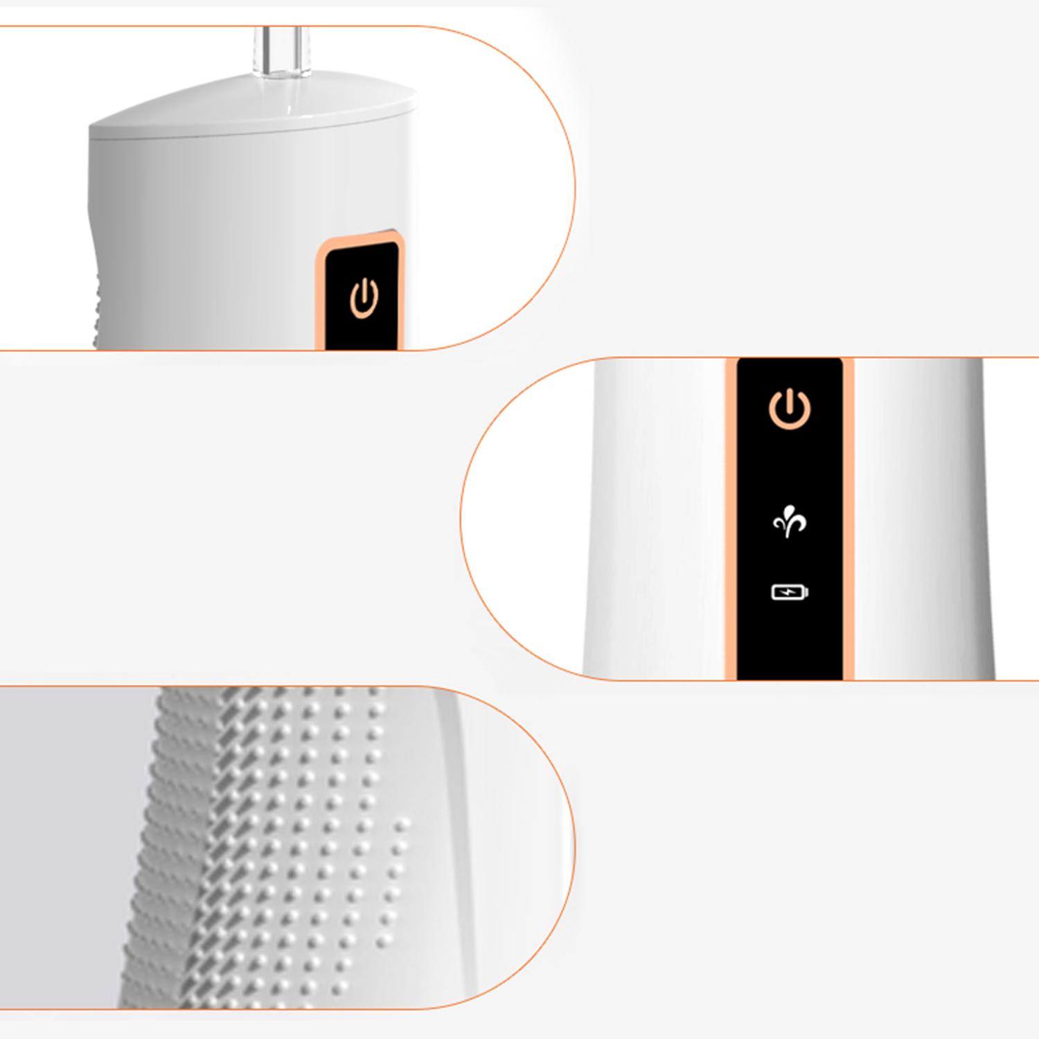 Pulizia orale con irrigatore e bellezza integrale dei tuoi denti. Tecnologia di azionamento ad alta frequenza Con 3 teste.