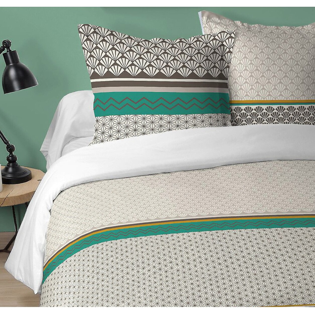 Parure Housse De Couette 3pcs Coton 57fils Loxa