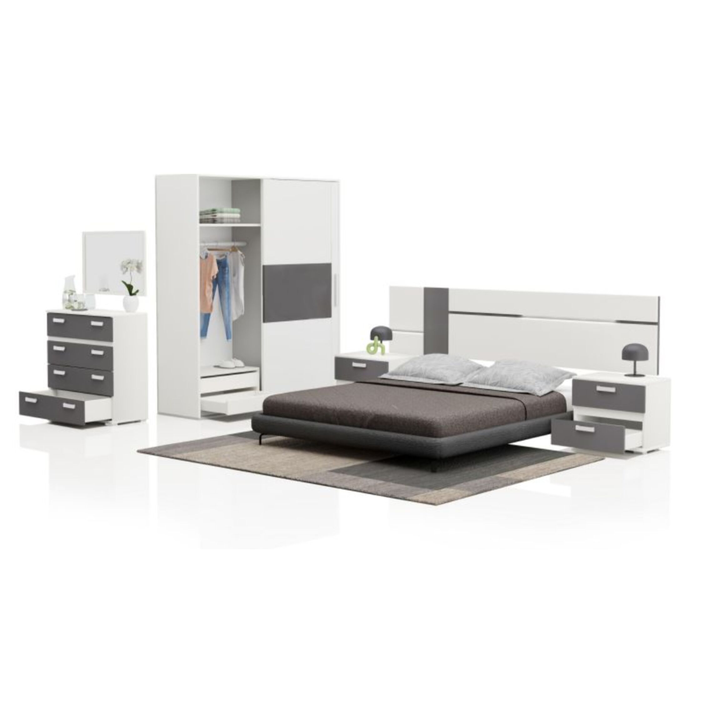 Dormitorio Ataneq Air 4C Plus Blanco - Grafito