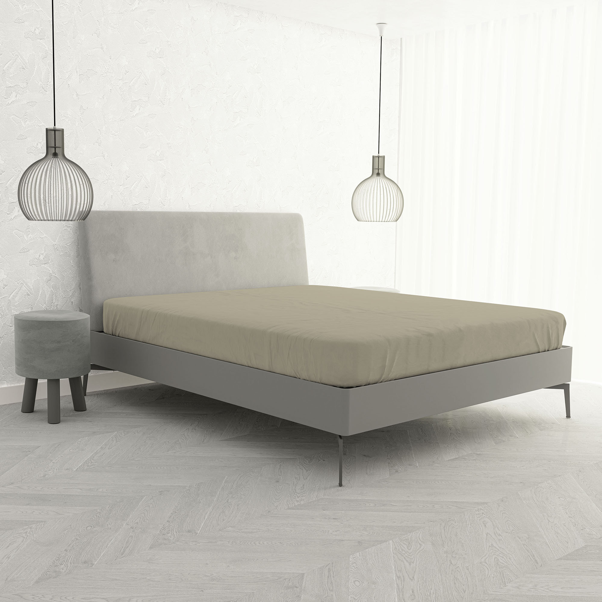 LENZUOLO SOTTO CON ANGOLI MAX COLOR, 100% COTONE MADE IN ITALY - MATRIMONIALE MAXI