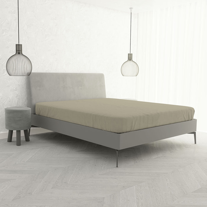 LENZUOLO SOTTO CON ANGOLI MAX COLOR, 100% COTONE MADE IN ITALY - MATRIMONIALE MAXI