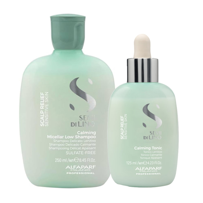 ALFAPARF MILANO Kit Semi Di Lino Calming Micellar Low Shampoo 250ml + Calming Tonic 125ml