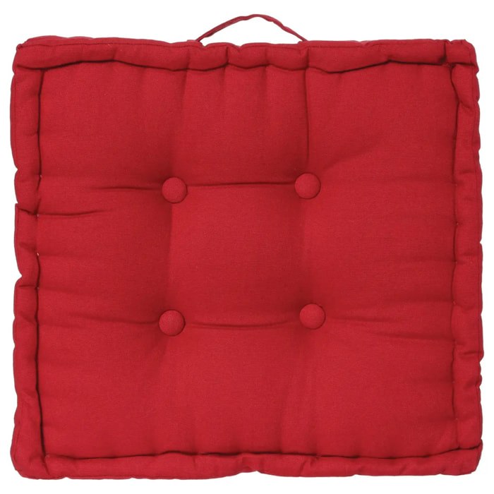 Coussin de sol rouge 40x40 cm