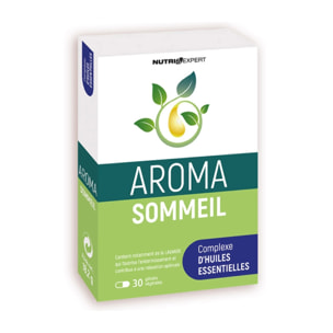 NUTRI EXPERT - Aroma Sommeil - Complexe d'huiles essentielles 100% pures et naturelles - Facilite la détente et l'endormissement - Cure de 30 jours