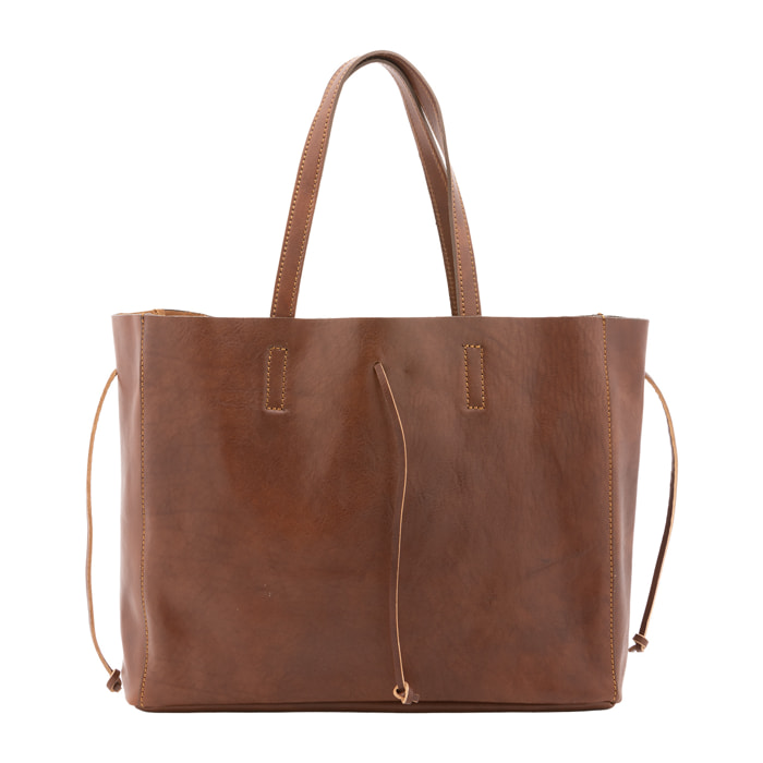 Borsa a spalla  unisex In Vera pelle Made in Italy 30x16x23 cm