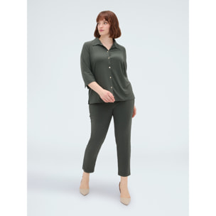 Fiorella Rubino - Joggers de punto jersey - Verde militare