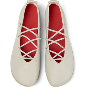 Bailarinas - CAMPER Right Nina - Beige - Cuero liso